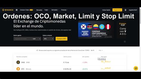 Binance Tipos De Ordenes Oco Market Limit Y Stop Limit