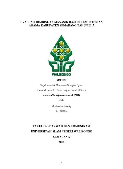 Evaluasi Bimbingan Manasik Haji Di Kementerian Agama Kabupaten Semarang