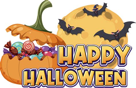 Happy Halloween Logo Banner Design 12192621 Vector Art at Vecteezy