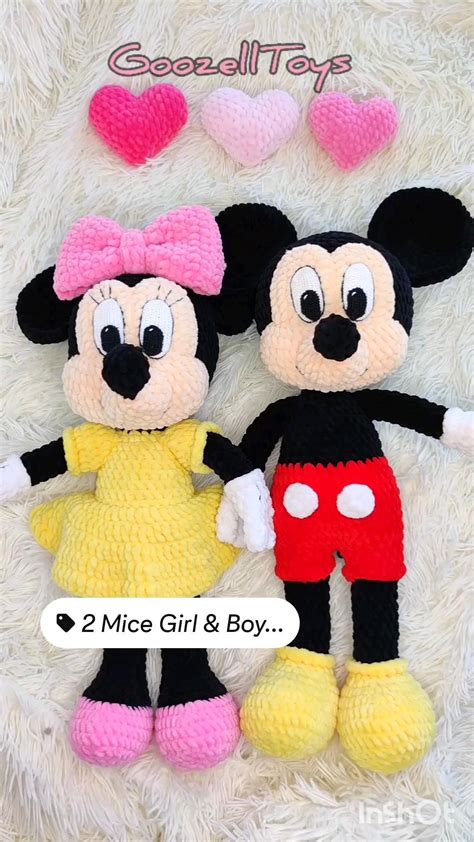 Mickey Mouse Minnie Mouse Crochet Patterns Amigurumi Plush Disney Pdf