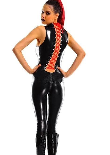 Plus Size Bandage Leather Teddy Pole Dance Latex Bodysuit Sexy Costumes