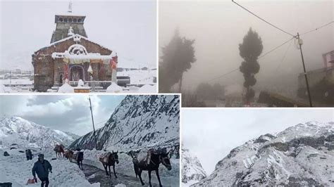 Uttarakhand Kedarnath Covered With Snowsnowfall In Badrinath