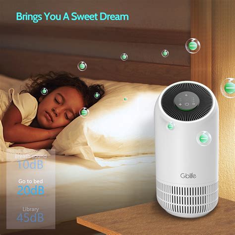 GBlife fillo Air Purifier for Home Allergies and Pets Hair Smokers in Bedroom，Room Air Purifier ...