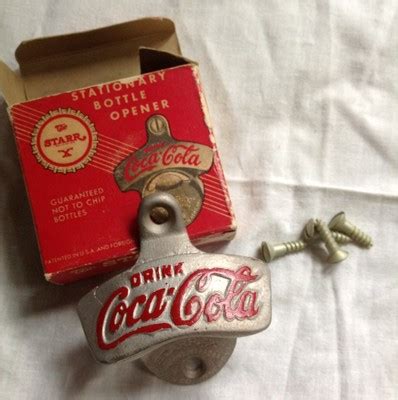 Vintage Coca Cola STARR X Stationary Bottle Opener With Box Antique