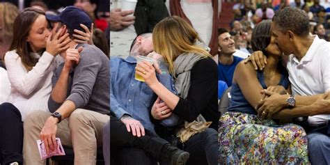 See The Cutest Celebrity Kiss Cam Moments Kiss Cam Celebrities Cute