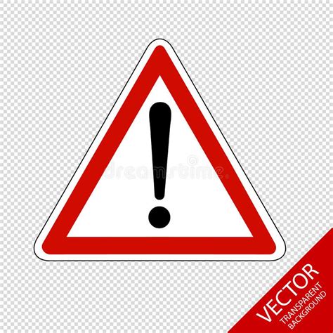 Warning Caution Sign - Vector Illustration - Isolated on Transparent ...