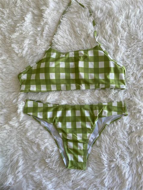 Bikini Malla Verde Cuadros Saldos Vip Tienda Virtual