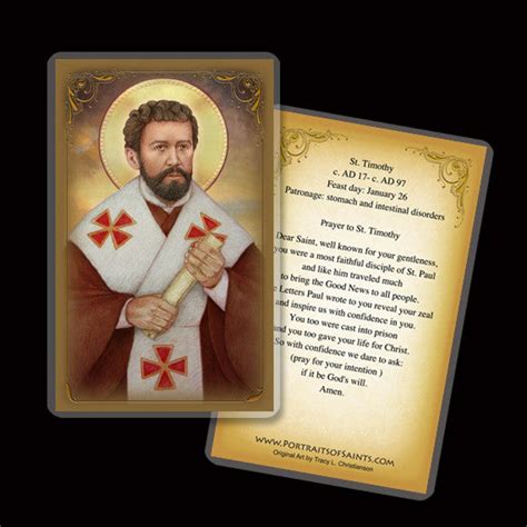 St. Timothy Holy Card - Portraits of Saints