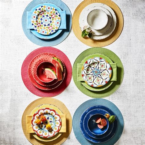 Rustic Melamine Dinner Plates Williams Sonoma