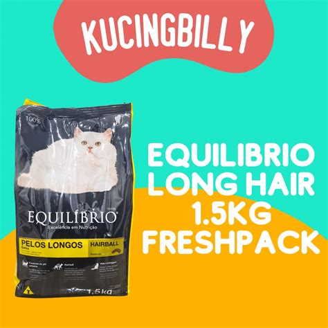 Jual Equilibrio Cat LONG HAIR 1 5kg Freshpack Makanan Kucing Shopee