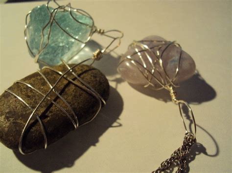 Rock Necklace How To Make A Wire Wrapped Pendant Wirework On Cut