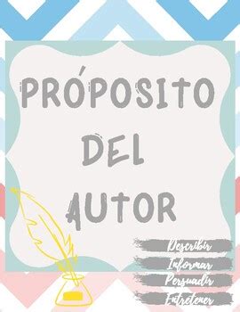 Author S Purpose In Spanish Prop Sito Del Autor Not Pie Tpt