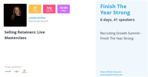 Louise Archer Finish The Year Strong
