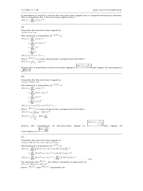 Xn U N Xn Xz Xnz U Nz Z Z Xz Zz Xz Pdf Discrete Time And Continuous Time