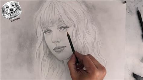 How To Draw A Portrait With Pencil Taylor Swift Follow Along