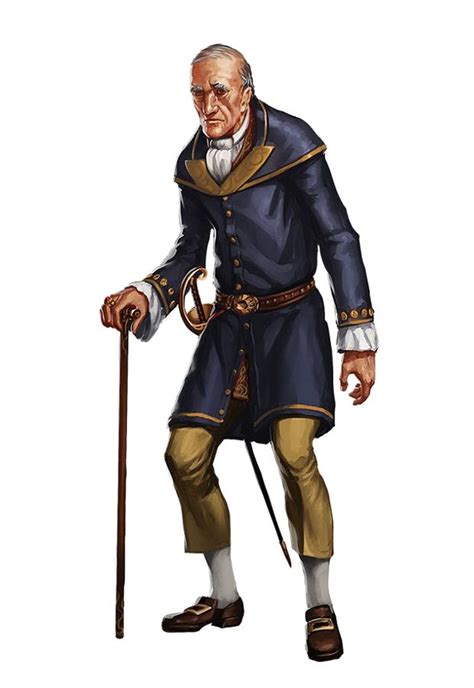 Male Old Human Aristocrat Swashbuckler Pathfinder Pfrpg Dnd D D