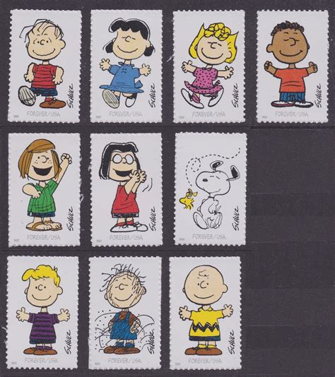 Us Charles M Schulz Forever Set Stamps Mnh United