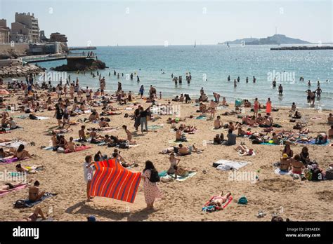 The Plage Des Catalans One Of The Most Popular Beaches In Marseille