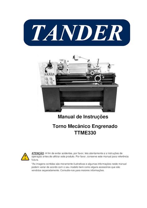 PDF Manual de Instruções Torno Mecânico Engrenado Manual de