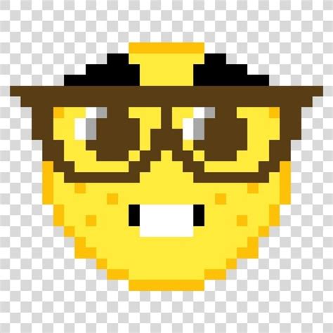 nerd emoji pixel art | Pixel art pattern, Pixel art, Pixel art templates