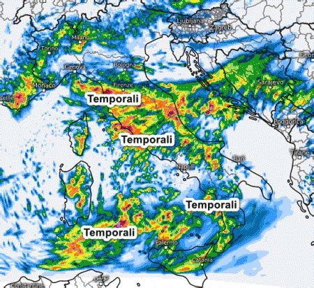 Maltempo Tra Martedi E Mercoledi Elevato Rischio Di Temporali Su Molte