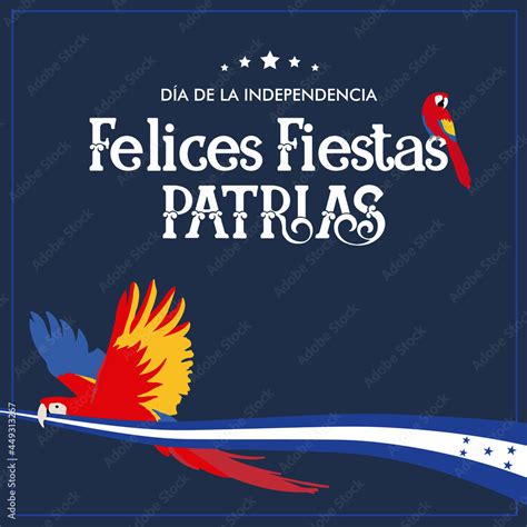 Banner For Honduras Independence Day Día De La Independencia 15 De Setiembre Fiestas Patrias