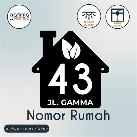 Jual Nomor Rumah Acrylic Uv Custom Papan Alamat Acrylic Nomer X