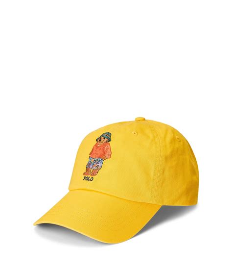 Polo Ralph Lauren Polo Bear Twill Ball Cap In Yellow For Men Lyst