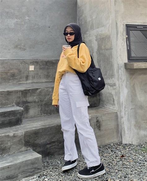 Pin Oleh Yola Maeriska Di Cargo Di Mode Casual Hijab Outfit