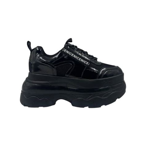 Generico Zapatilla Negra Plataforma Mujer