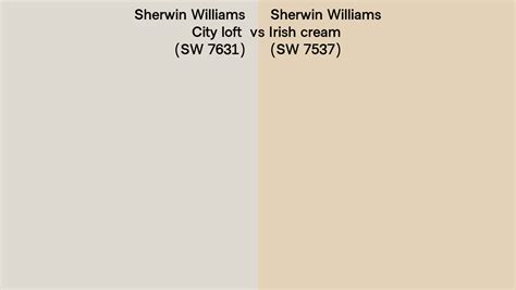 Sherwin Williams City Loft Vs Irish Cream Side By Side Comparison