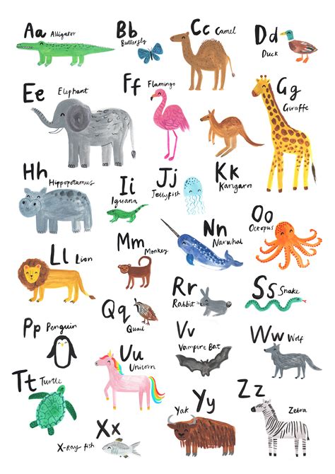 Printable Animal Alphabet Letters