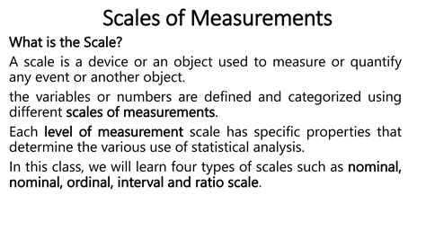 Scales Of Measurements Pptx