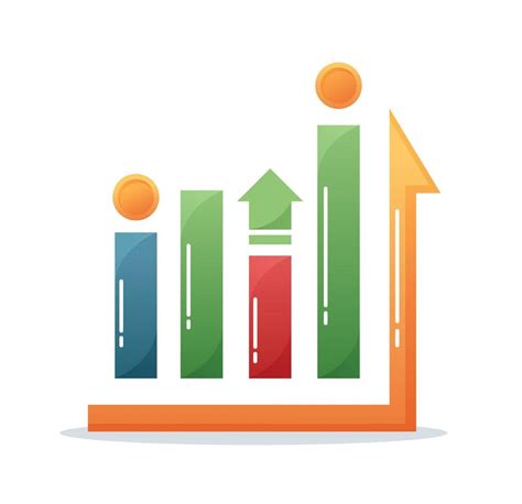 Growth Bar Graph Cartoon Icon Vector Illustration 20364146 Vector Art