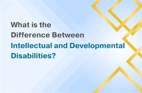 What Is The Difference Between Intellectual And Developmental Disabilities