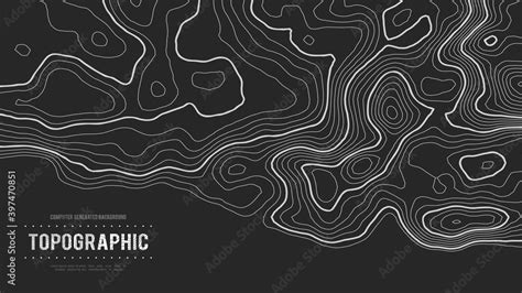 Vecteur Stock Grey contours vector topography. Geographic mountain ...