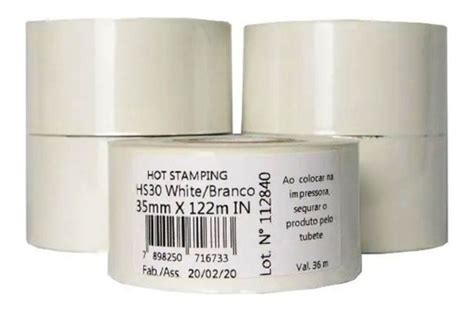 Kit Fitas Hot Stamping Datador Hs Branca Mm X M Parcelamento Sem Juros