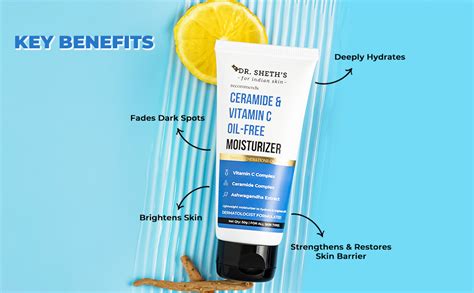 Dr Sheth S Ceramide Vitamin C Oil Free Moisturizer Lightweight