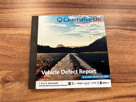 Chartwise Drivers Defect Report Book Online Shop Chartwise Uk