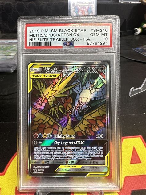 Mavin Pokemon Moltres Zapdos Articuno PSA 10 Tag Team GX SM210