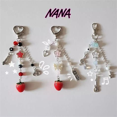 Nana Inspired Keychains Bracelets Handmade Beaded Diy Beaded