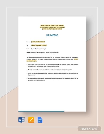 HR Memo - 17+ Examples, Format, Word, Apple Pages, Google Doc, Benefits, Pdf