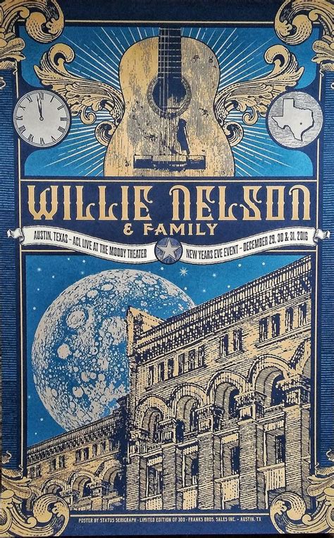 Poster Art For Willie Nelson Concert Poster Art Poster Art Vintage