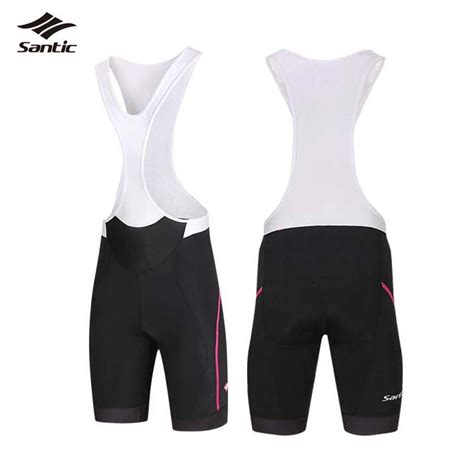 Santic Cycling Bib Shorts Women Triathlon MTB Downhill Shorts 4D Padded