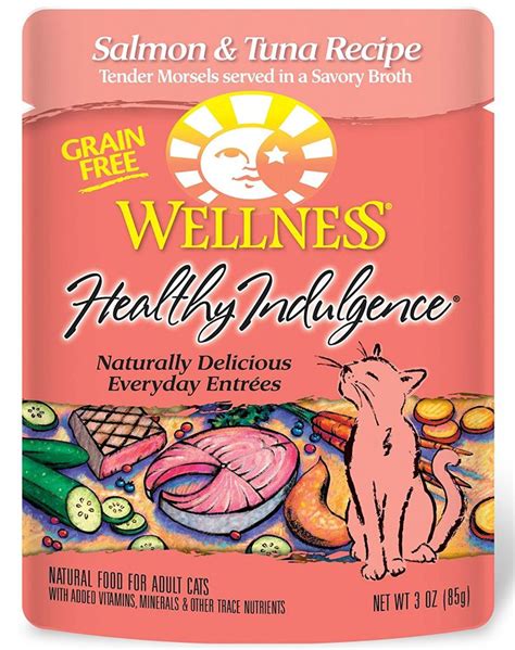 Wellness Healthy Indulgence Natural Grain Free Wet Cat Food, Salmon ...