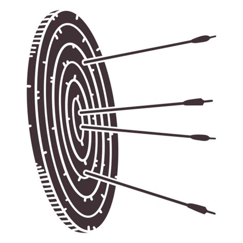 Detailed Archery Target With Arrows Png And Svg Design For T Shirts