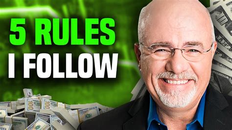 5 Rules Of Money Dave Ramsey Youtube