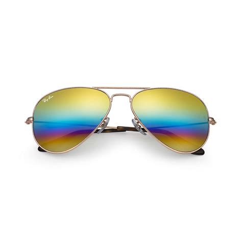 RAY BAN Aviador RB3025 9020 C4 DOURADO ARCO ÍRIS ESPELHADO 58 14 135