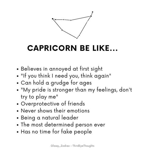 A Poem With The Caption Capricorn Be Like It Is Written In Black And White