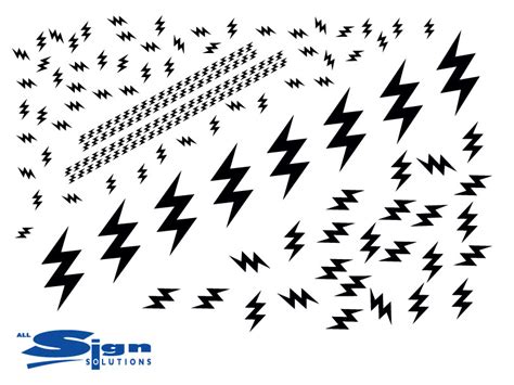 Lightning Bolts Sticker Decal Vinyl Wall Art Company